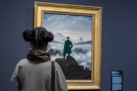 Anniversary exhibition on Caspar David Friedrich at the Albertinum. The painting The hiker above