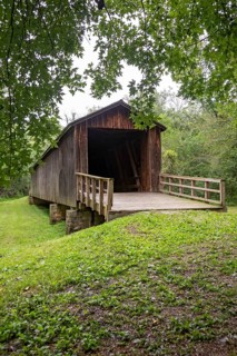 Meadville, Missouri - The Locust Creek Covered Bridge, a state historic site. The bridge was built