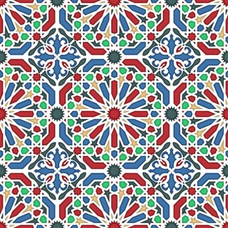 Islamic geometric seamless vector pattern