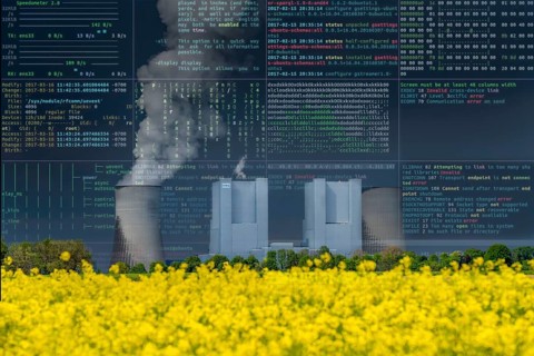 Symbolic image Critical infrastructure, blackout risk, cyberterrorism, hacker attack, Neurath