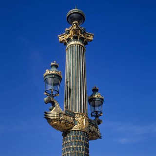 Kandelaber auf dem Place de la Concorde, Paris, Frankreich