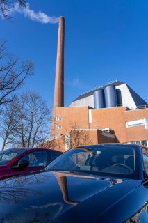 The Igony heating plant in Essen-Rüttenscheid, a district heating plant fuelled by natural gas,