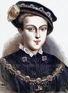 Edward VI (1537-1553), King of England and Ireland from 1547, son of Henry VIII and his third woman
