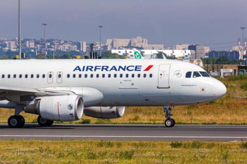 An Air France Airbus A320 aircraft with the registration number F-HBNL at Paris Orly Airport,