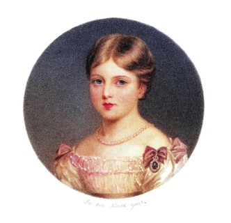 Princess Alexundrina Victoria of Saxe-Coburg 1819 to 1901 later Queen Victoria Age 9 years,
