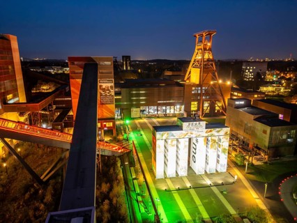 Temporary art installation Global Gate at the UNESCO World Heritage Site Zeche Zollverein,