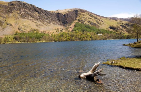 Landscape view of Lake Buttermere, Cumbria, England, UK
