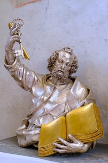 St Peter with key, Collegiate Church of St Peter and Paul, Niederzell, UNESCO World Heritage Site,