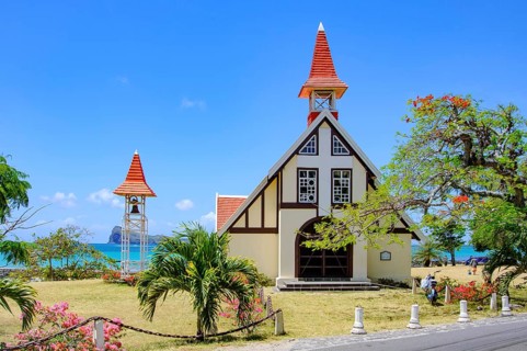 Excursion destination Photo motif for tourists Church of Notre-Dame Auxiliatrice de Cap Malheureux