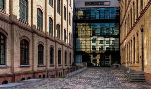 Restored architecture in the Edison Höfe, Invalidenstraße, Berlin, Germany, Europe