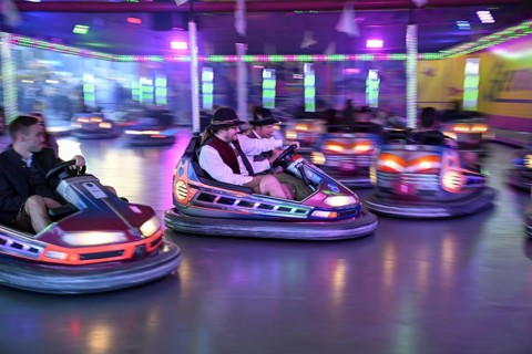 Bumper cars at the Oktoberfest, Munich, Bavaria, Germany, Europe
