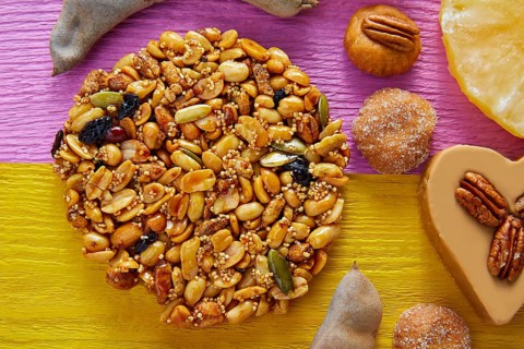 Mexican candy sweet Palanqueta with peanuts crunchy and amaranth seeds