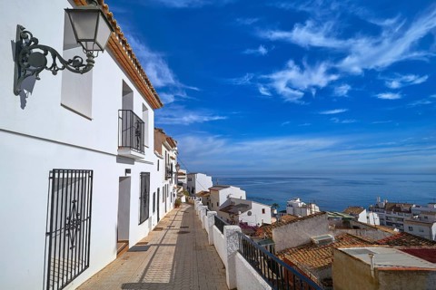 Altea white village in Alicante at Mediterranean Spain