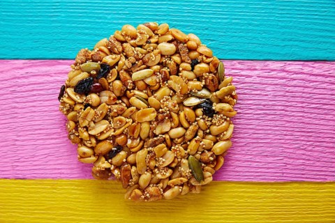 Mexican candy sweet Palanqueta with peanuts crunchy and amaranth seeds
