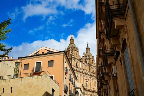 Salamanca Clerecia church in Spain by the via de la Plata way to Santiago