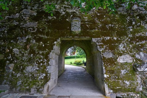 Castro de Vigo park arch in Galicia of Spain