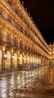 Salamanca Plaza Mayor in Spain along via de la Plata way to Santiago