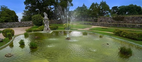 Castro de Vigo park fountain in Galicia of Spain