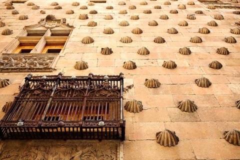 Casa de las Conchas shell house in Salamanca of Spain