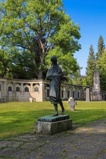 Unter den Linden cemetery, large memorial complex for the victims of the two world wars, bronze