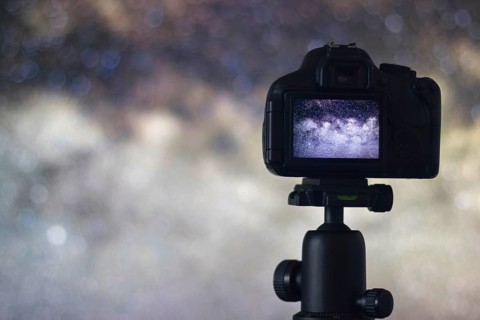 Astrophotography. Space Astronomy Long exposure photography