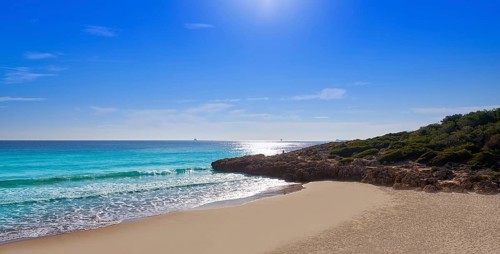 Tarragona Platja Los Capellanes in Costa Dorada of Catalonia Capellans