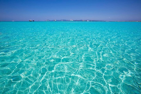 Illetes Illetas turquoise beach in Formentera Balearic Island