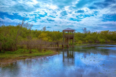 White Lake at Cullinan Park in sugarland near Houston Texas