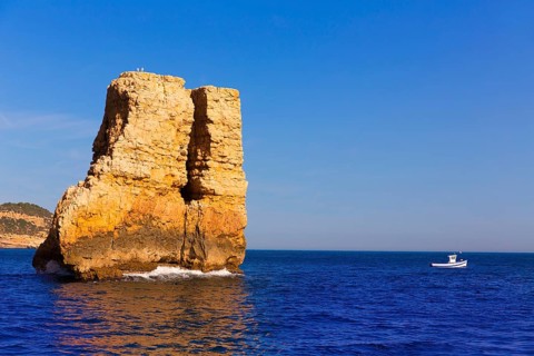 Javea Xabia Piedra la Nao in Mediterranean Alicante at Spain