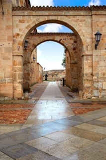 Zamora Cathedral square in Spain by Via de la Plata way to Santiago