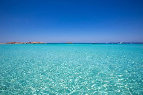 Illetes Illetas turquoise beach in Formentera Balearic Island