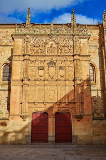 Universidad de Salamanca University facade in Spain