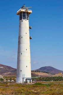 Morro Jable Matorral lighthouse Jandia in Pajara of Fuerteventura at Canary Islands