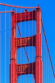 Golden Gate Bridge details in San Francisco California USA