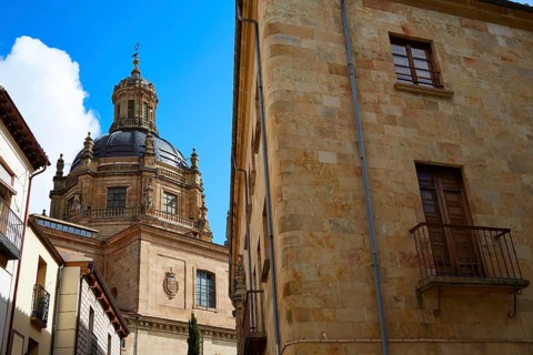 Salamanca university and Clerecia church in Spain