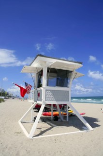 Fort Lauderdale Florida lifeguard beach house blue sky