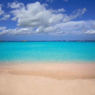 Illetes Illetas turquoise beach in Formentera Balearic Island