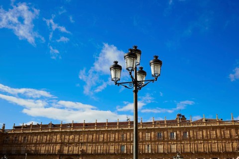 Salamanca Plaza Mayor in Spain along via de la Plata way to Santiago