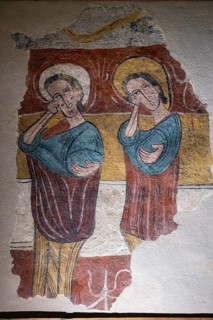 Susin wall paintings, 12th century, fresco torn off and transferred to canvas, come from the church