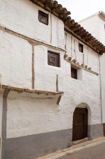 Cuenca Canete in Spain Castilla la Mancha white vintage house