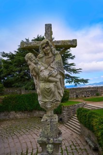 Castro de Vigo park cross in Galicia of Spain