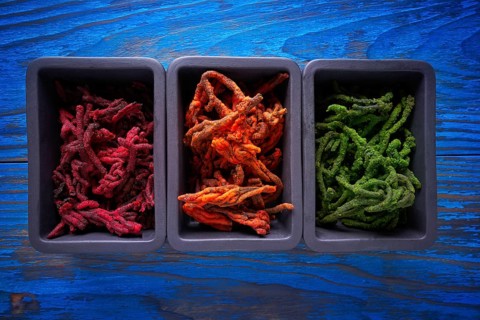 Codium seaweed algae colored colorful ingredient for cuisine decoration