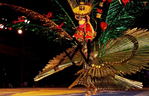 Fantastic costumes at the Calypso Carnival in Port of Spain on the Caribbean island of Trinidad
