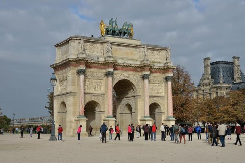 Arc de Triomphe du Carrousel in the Jardin des Tuileries, Tuileries Garden, Paris, France, Europe