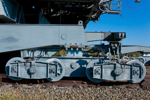 The F60 overburden conveyor bridge visitor mine is located on Bergheider See near the village of