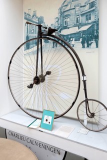 Calne Heritage Centre museum, Heritage Quarter, Calne, Wiltshire, England, UK Penny farthing