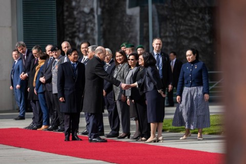 (R-L) Olaf Scholz, Federal Chancellor, and Ferdinand Marcos Jr, President of the Republic of the