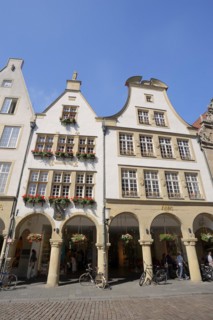 Gabled houses on Prinzipalmarkt, Münster, Münsterland, North Rhine-Westphalia, Germany, Europe