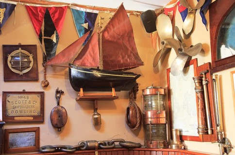 Marine sailing shipbuilding memorabilia in Bushe's Bar pub, Baltimore, County Cork, Ireland, irish