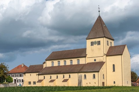 Oberzell, Reichenau Island, Romanesque parish church of St George, UNESCO World Heritage Site, Lake
